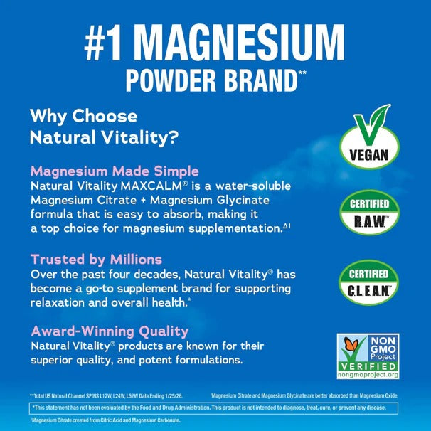 MAXCALM Powder Raspberry-Lemon, 16 oz (453 g)