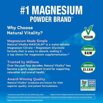 MAXCALM Powder Raspberry-Lemon, 16 oz (453 g)